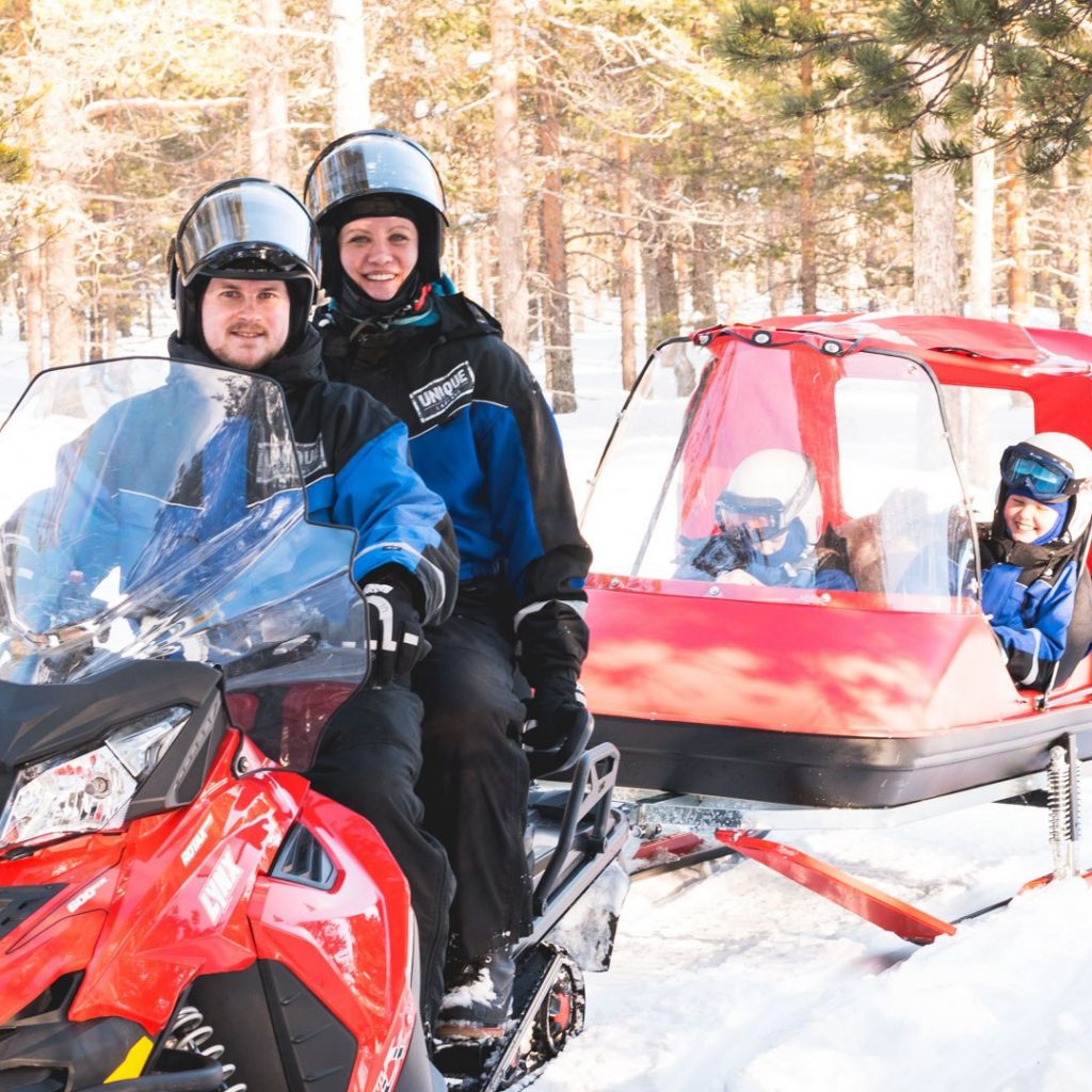 Family snowmobile safari, Rovaniemi, Arctic Circle Wilderness Resort, Villi Pohjola / Wild Nordic Finland @wildnordicfinland