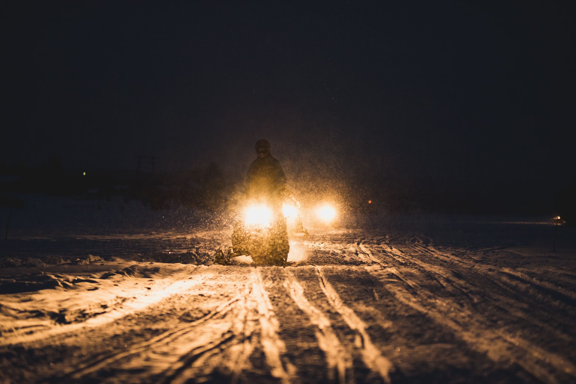 Snowmobile Safari to search for the Northern Lights, Rovaniemi, Arctic Circle Wilderness Resort, Wild Nordic Finland @wildnordicfinland