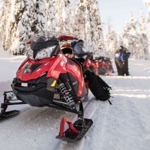 1 hour easy snowmobile safari in Levi