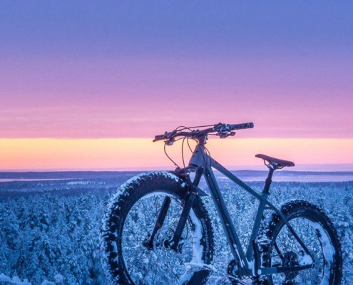 Electric Fat Biking tour in the Snowy Landscape of Levi