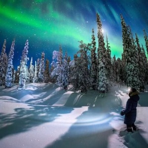 Evening Snowshoeing to Search for the Northern Lights
