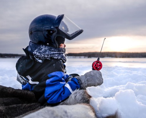 Snowmobile Safari with Ice Fishing Experience by Wild Nordic in Rovaniemi Finland