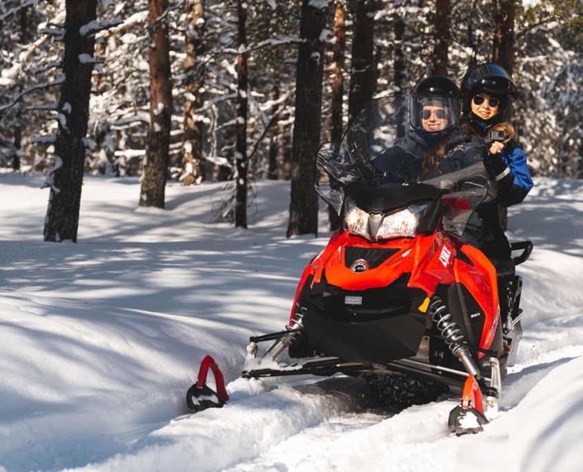 Snowmobile Safari into the Arctic Circle Forest by Wild Nordic in Rovaniemi Finland