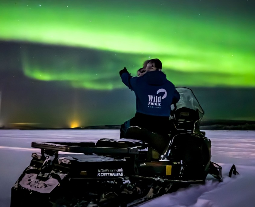 Snowmobile Safari to Search for the Northern Lights by Wild Nordic in Rovaniemi Finland
