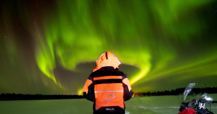 Snowmobile Safari to Search for the Northern Lights by Wild Nordic in Rovaniemi Finland