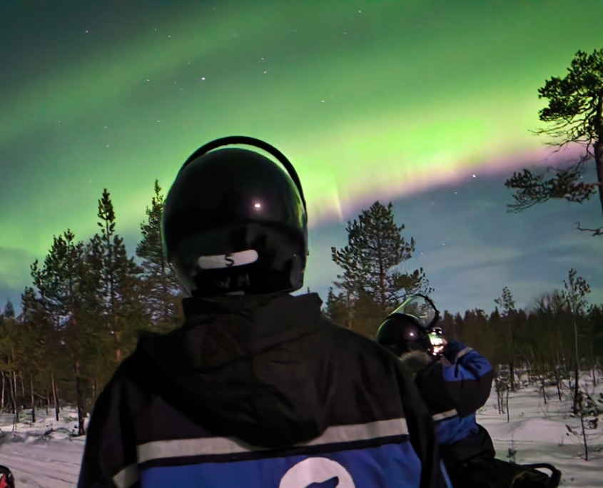 Snowmobile Safari to Search for the Northern Lights by Wild Nordic in Rovaniemi Finland