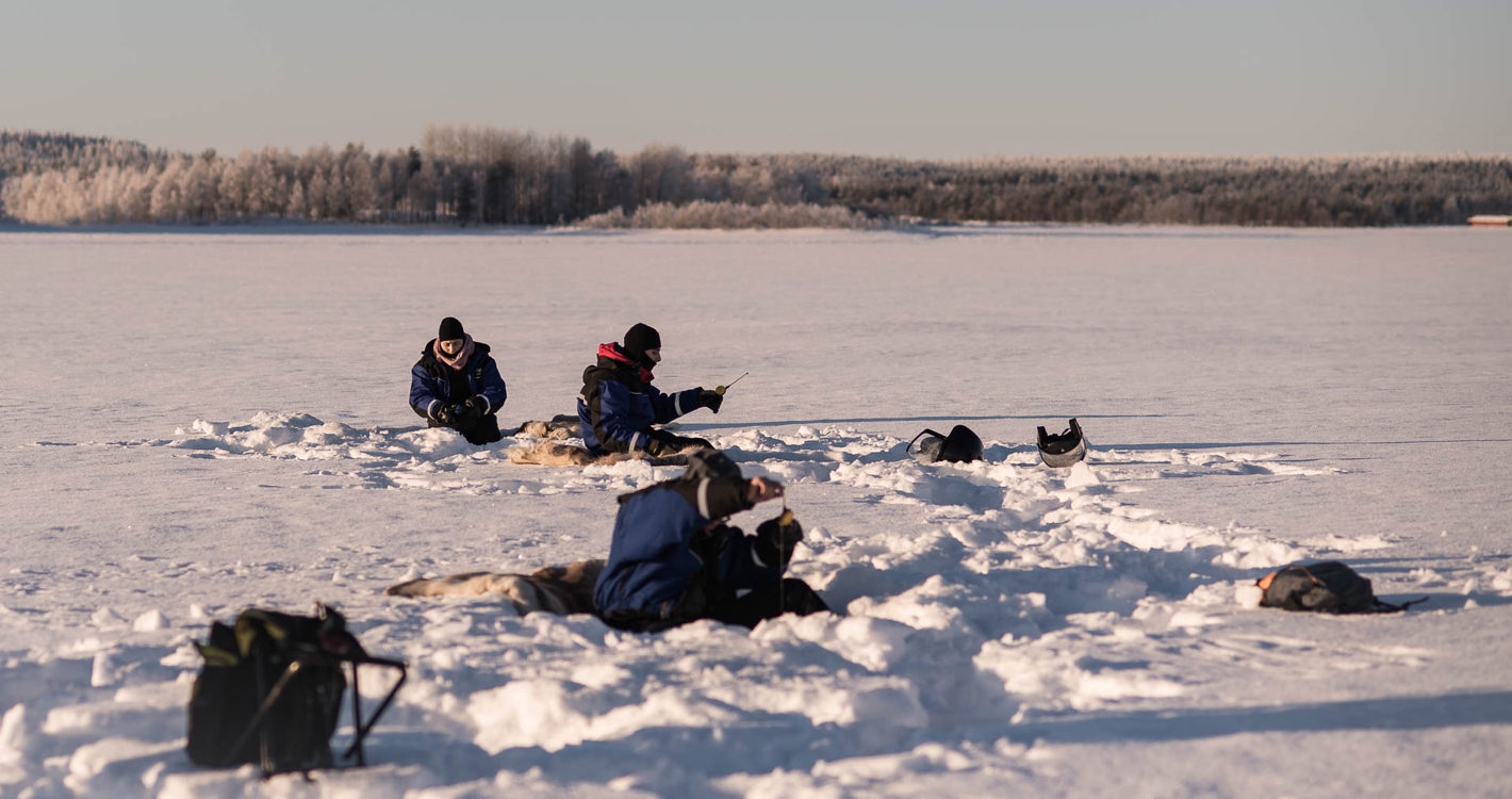 Snowmobile Safari with Ice Fishing Experience by Wild Nordic in Rovaniemi Finland