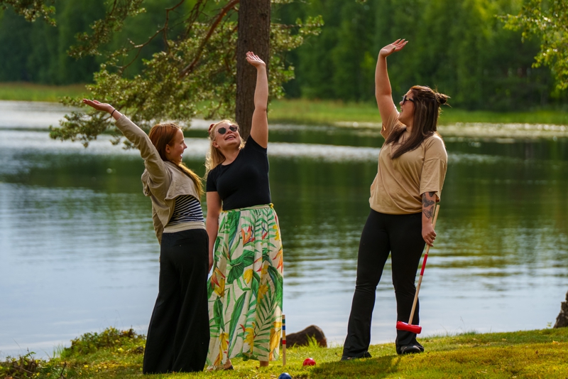 Finnish Summer Favorites tour swimming yard games and tasty treats with Wild Nordic in Rovaniemi, Finland