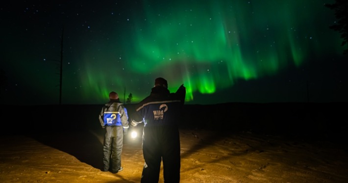 Northern Lights by Van Wild Nordic Finland Aurora Borealis tour in Rovaniemi Finland