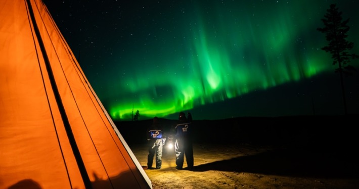 Northern Lights by Van Wild Nordic Finland Aurora Borealis tour in Rovaniemi Finland