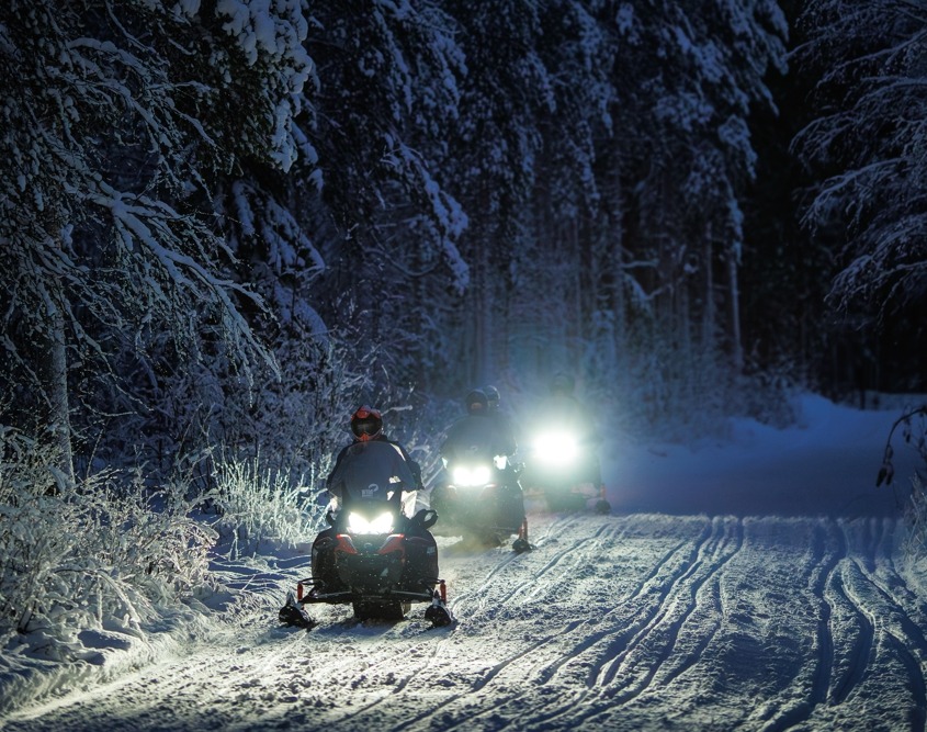 Evening Snowmobile Adventure with Snacks-7