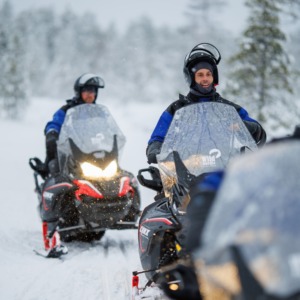 Taste of Snowmobiling for Adults Tour Wild Nordic Finland Rovaniemi