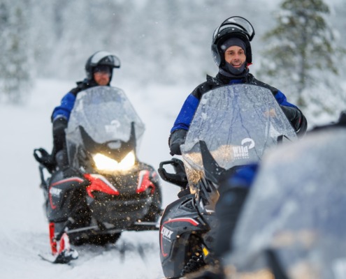 Taste of Snowmobiling for Adults Tour Wild Nordic Finland Rovaniemi