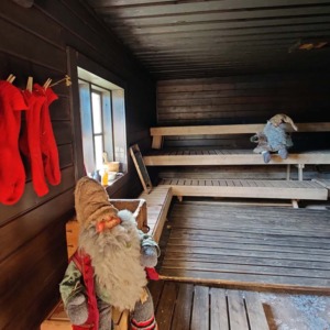 Traditional Riverbank Sauna in Elves Village Levi